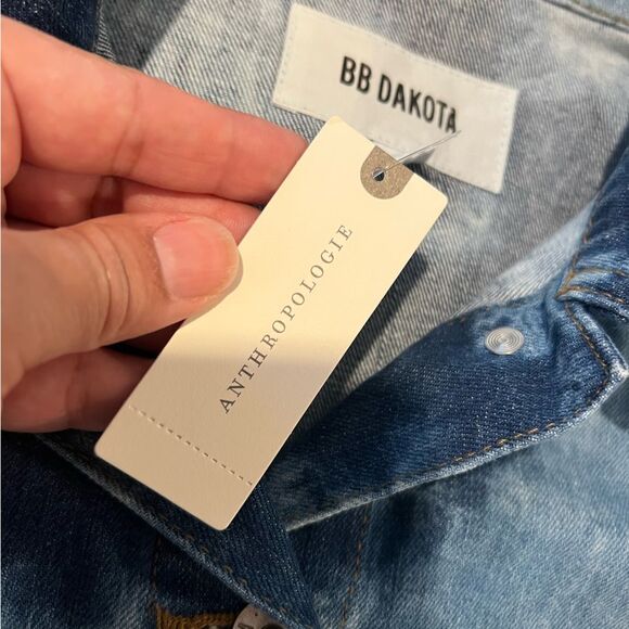 Anthropologie BB Dakota Kane Acid Wash Denim Jacket Women's Size Small NWT - Picture 8 of 13